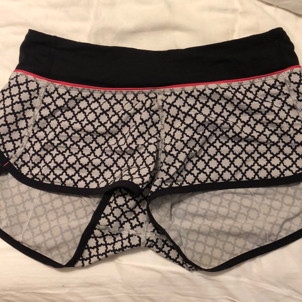 SOLD Lululemon Black And White Speed Shorts Size 4